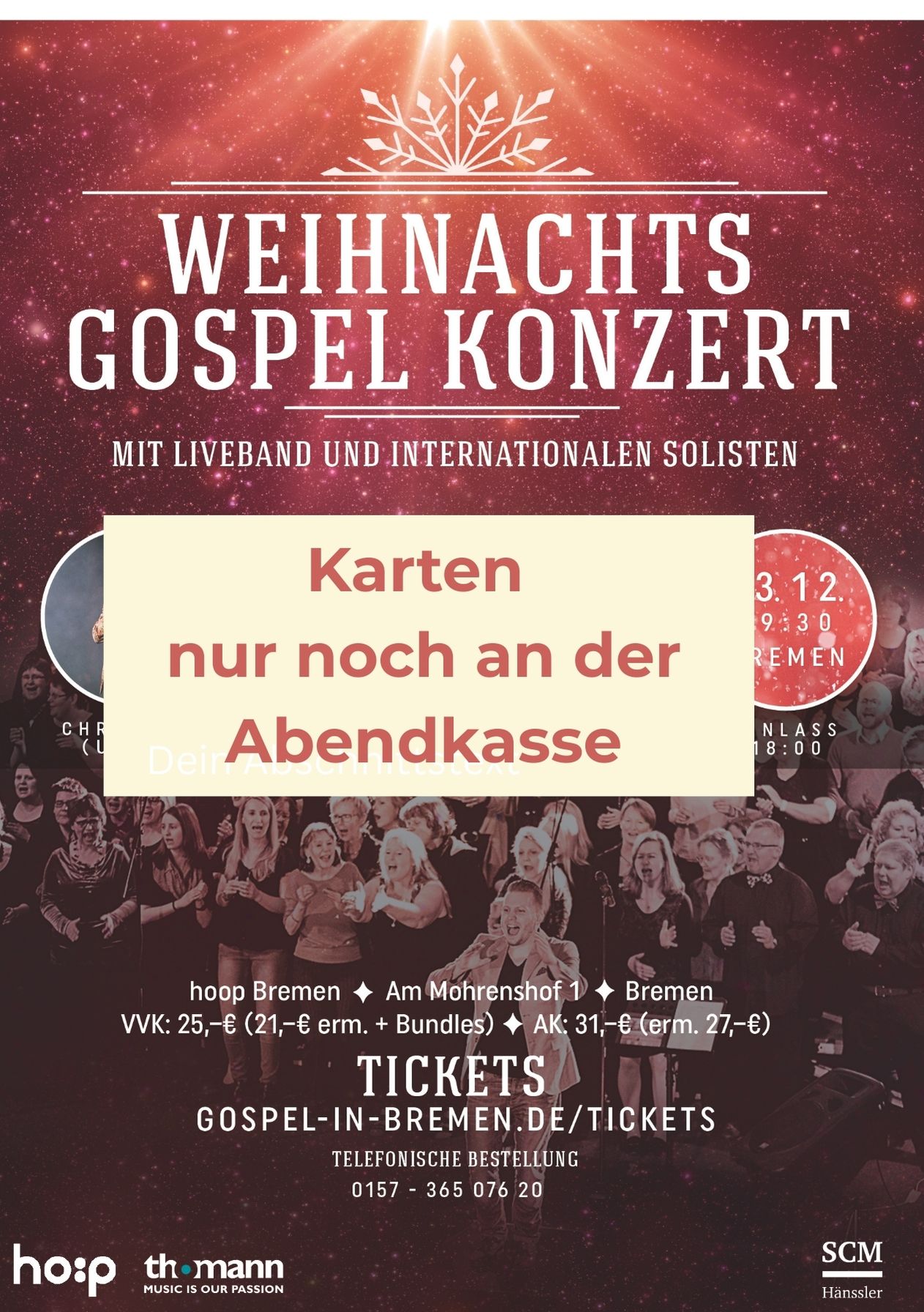 Weihnachts-Gospel Konzert 2025 (17. Christmas Gospel Night)